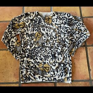 Vintage Carducci Equestrian Themed Sweater Size M